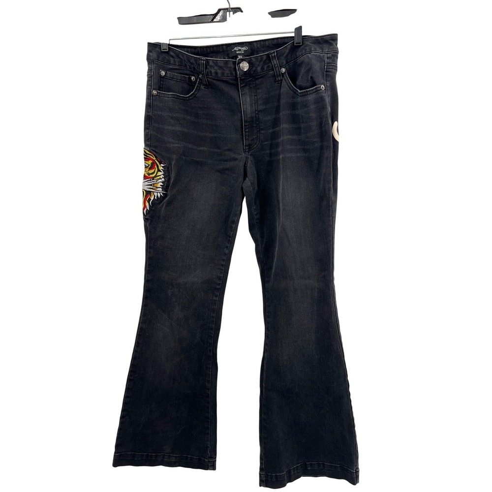 Ed Hardy Spell Out Jeans - Picture 2 of 5